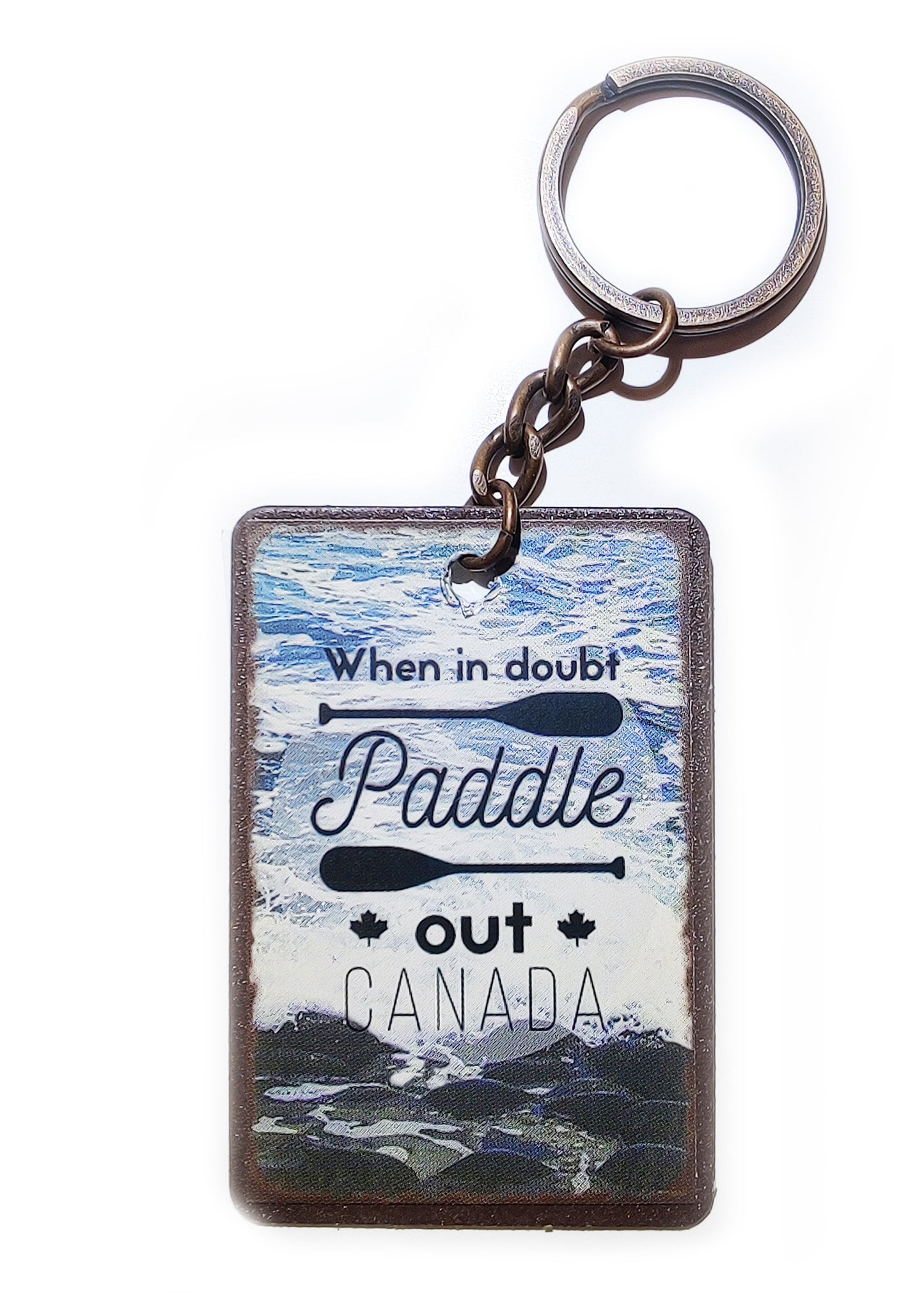 Canada Metal Keychain Paddle