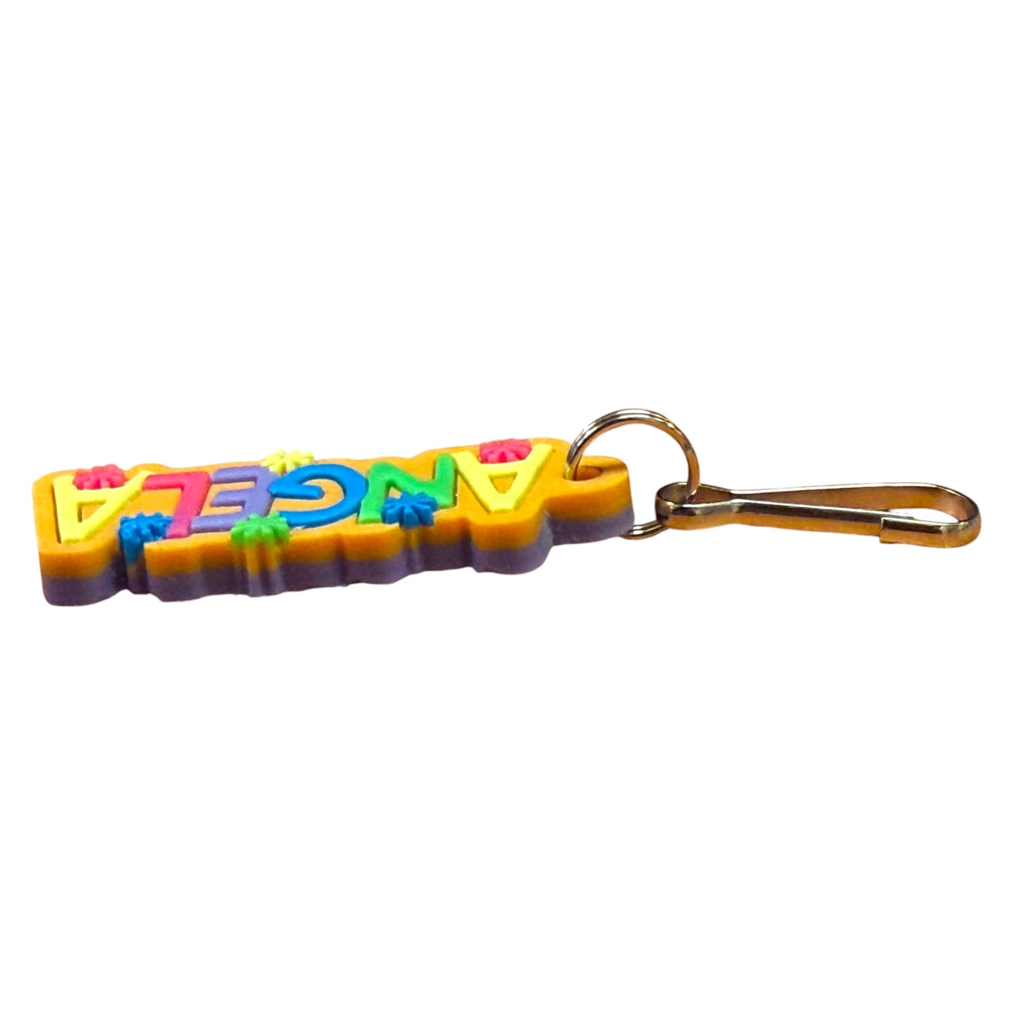 Colourful Name Keychain Angela (Orange)