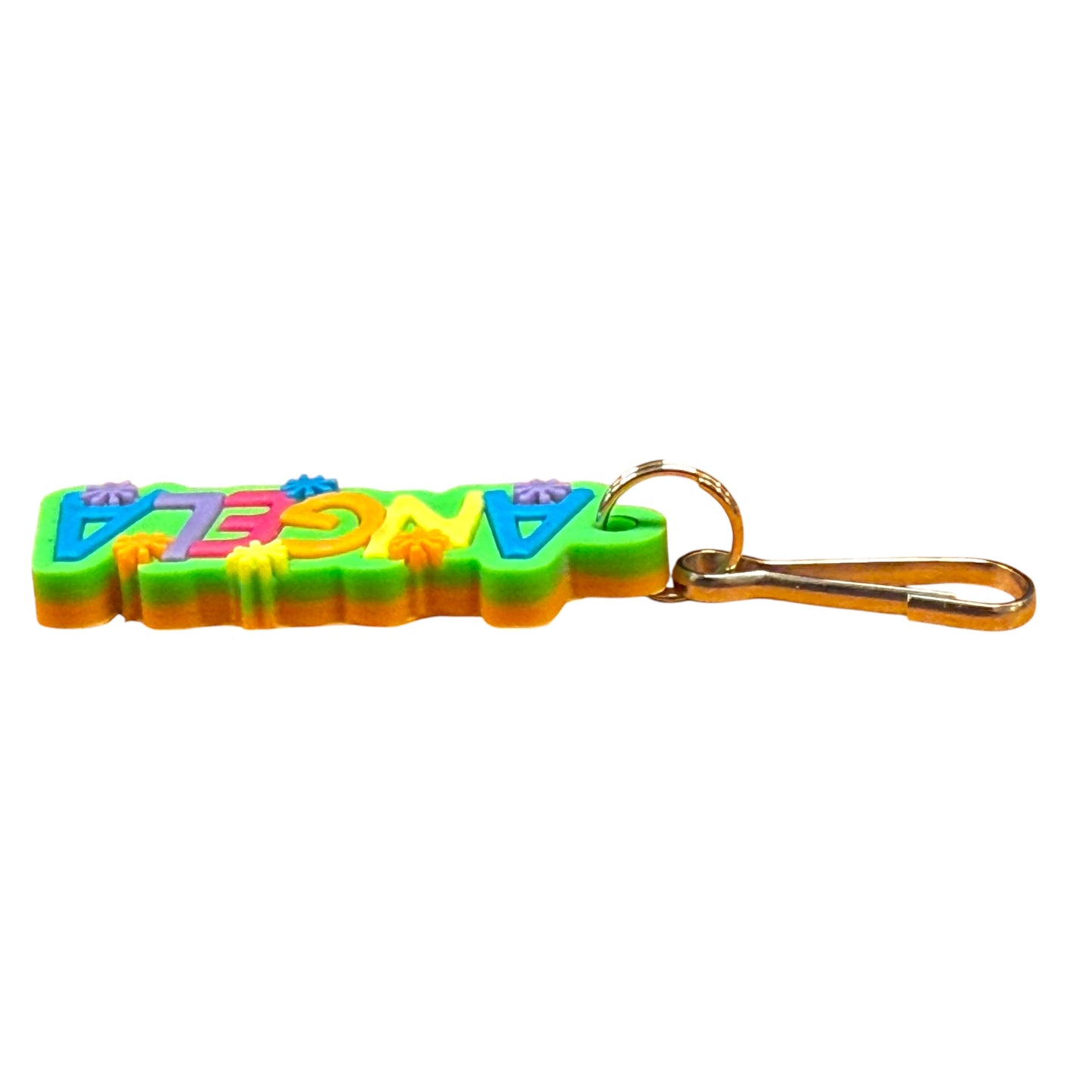 Colourful Name Keychain Angela (Green)