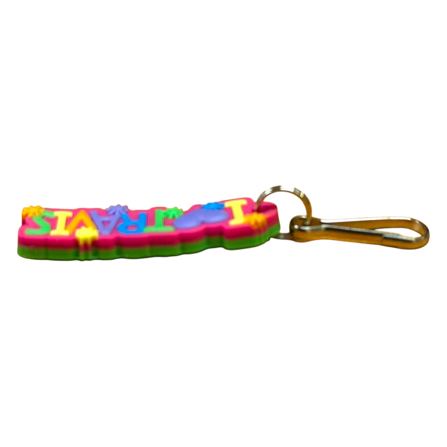 Colourful Name Keychain I š Travis (Pink)