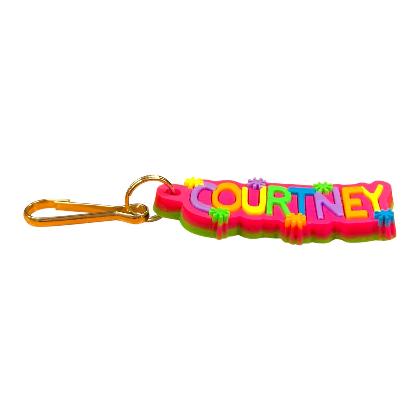 Colourful Name Keychain Courtney (Pink)
