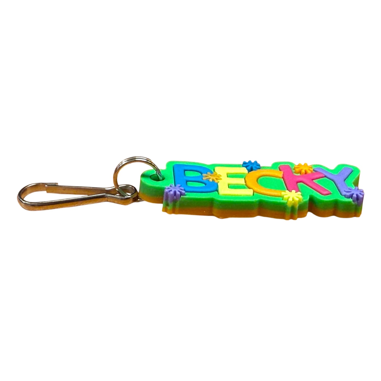 Colourful Name Keychain Becky (Green)