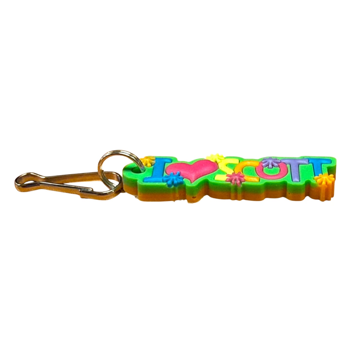 Colourful Name Keychain I š Scott