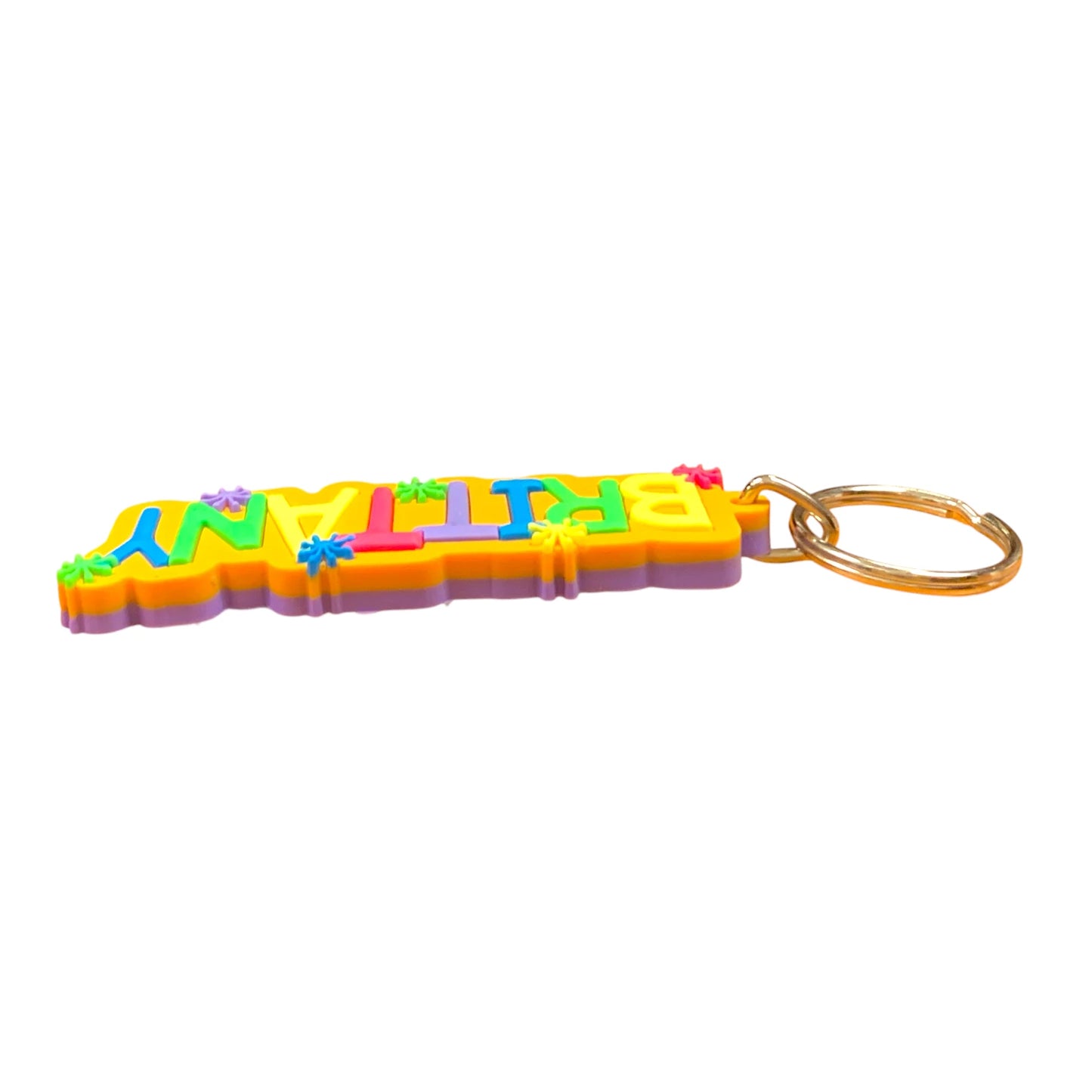 Colourful Name Keychain Brittany (Orange)