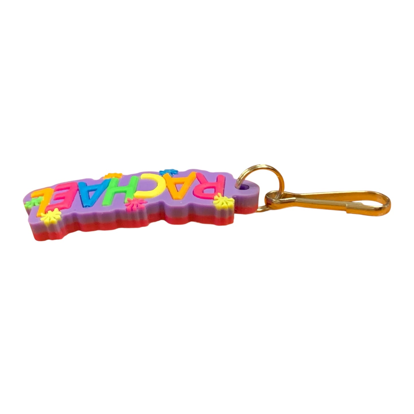 Colourful Name Keychain Rachel (Purple)