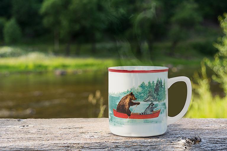 Buddies in Canoe Mug