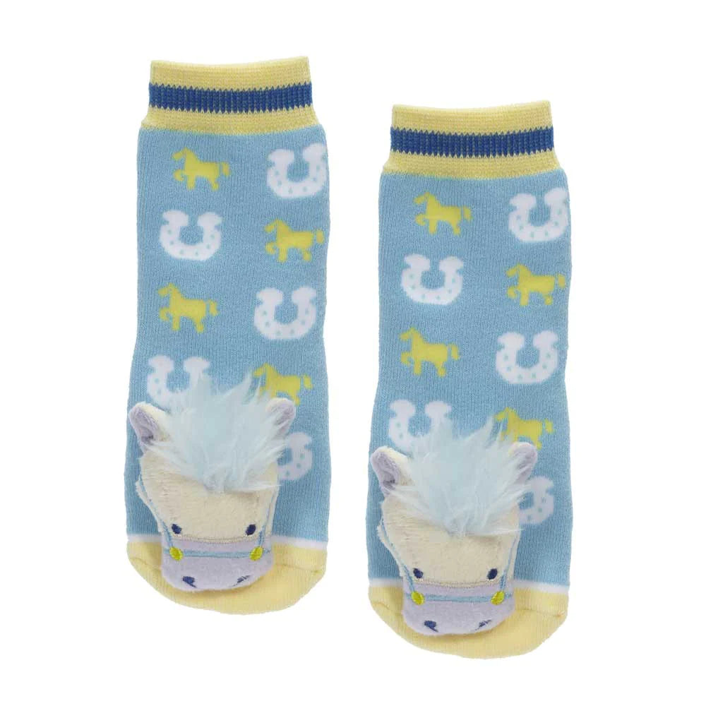 Baby Socks Blue Horse