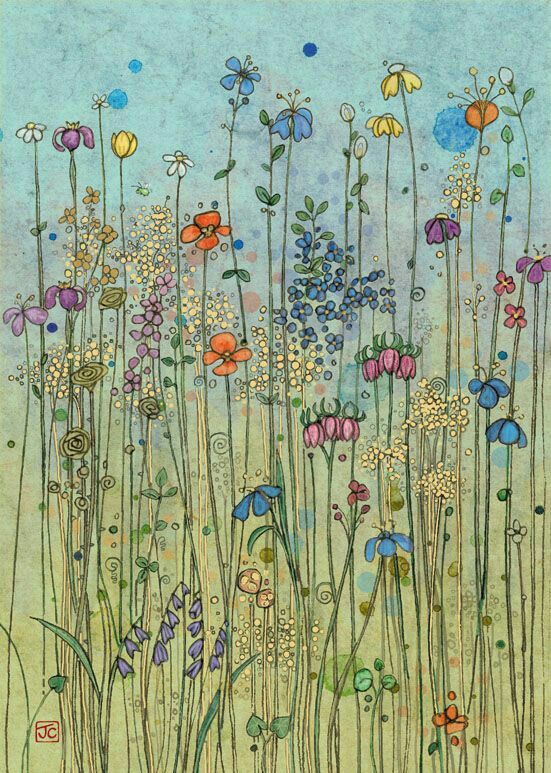 Bug Art Meadow Card