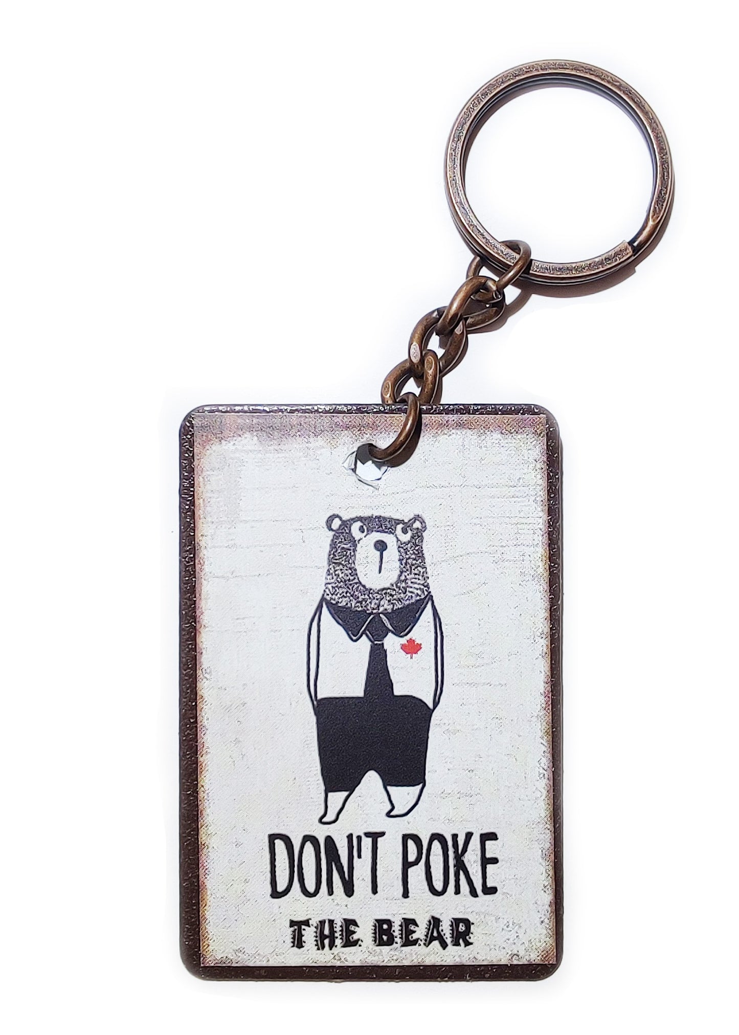 Canada Metal Keychain Bear