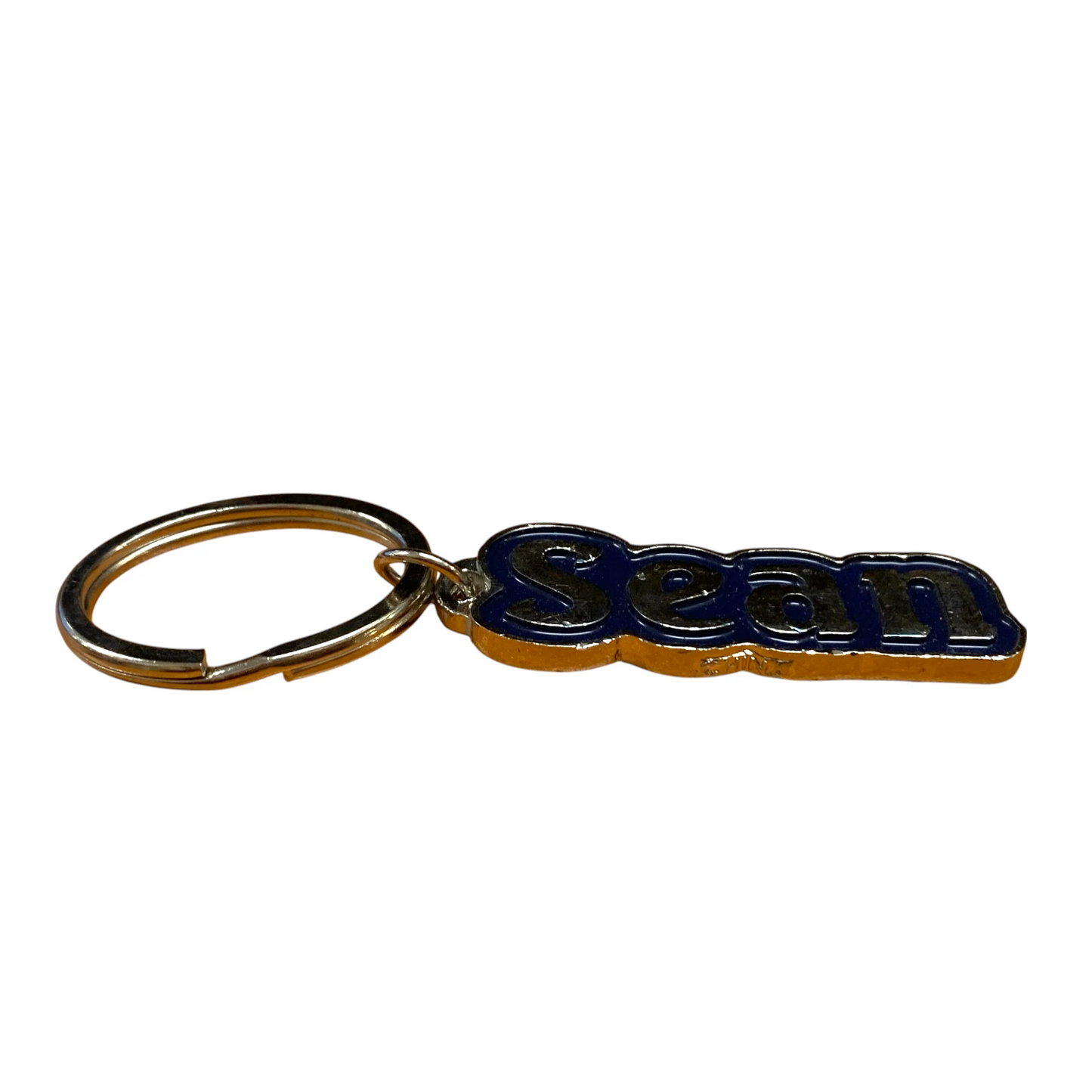 Metal Name Keychain Sean (Navy)