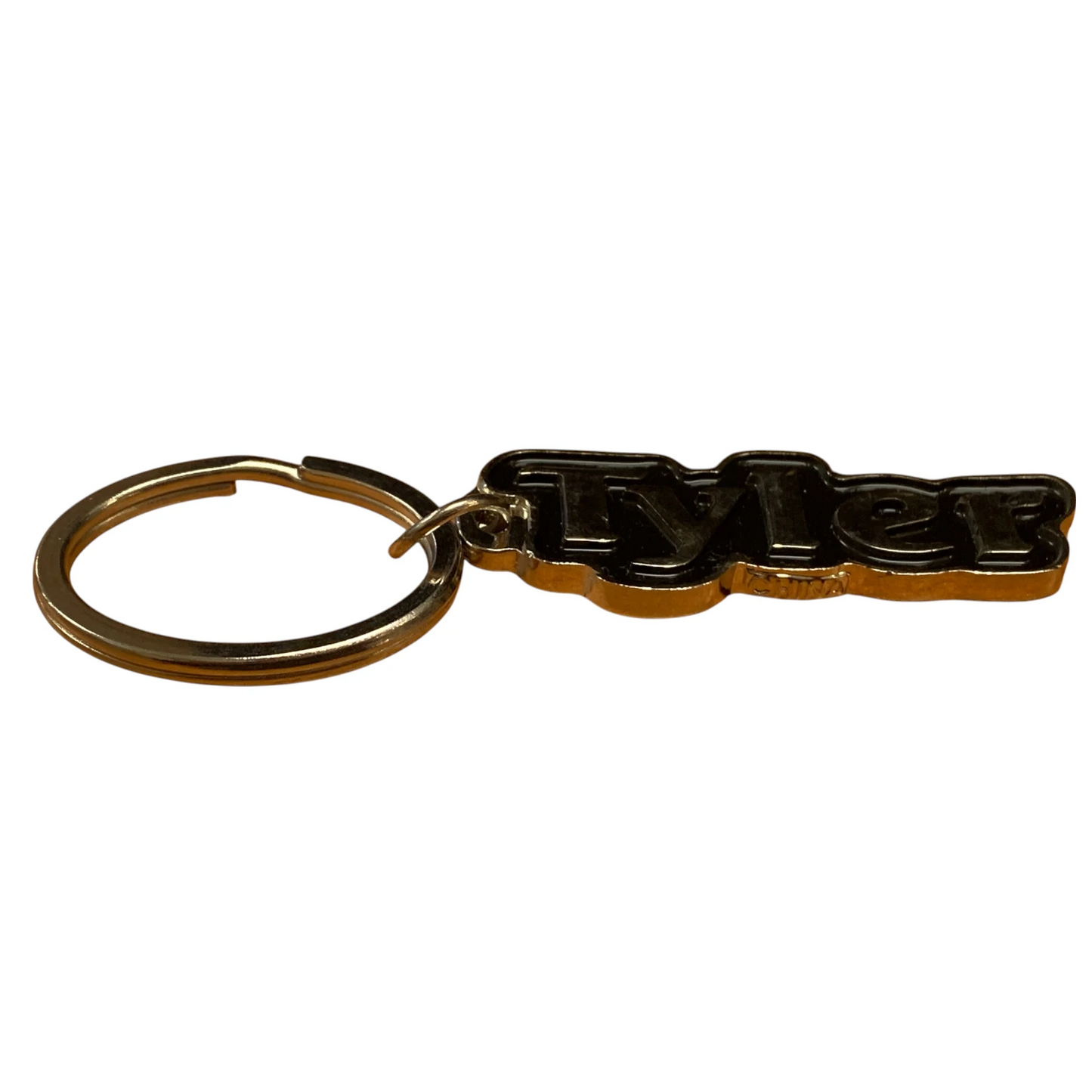 Metal Name Keychain Tyler (Black)