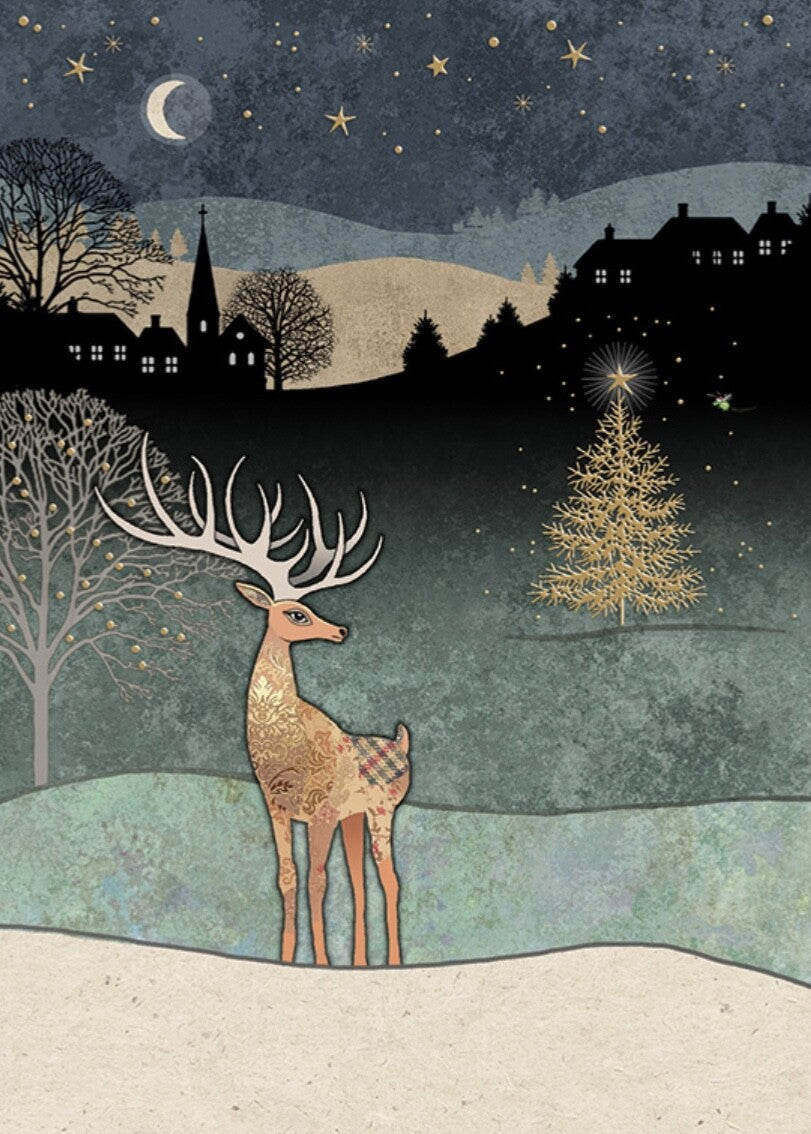 Bug Art Town Stag Card