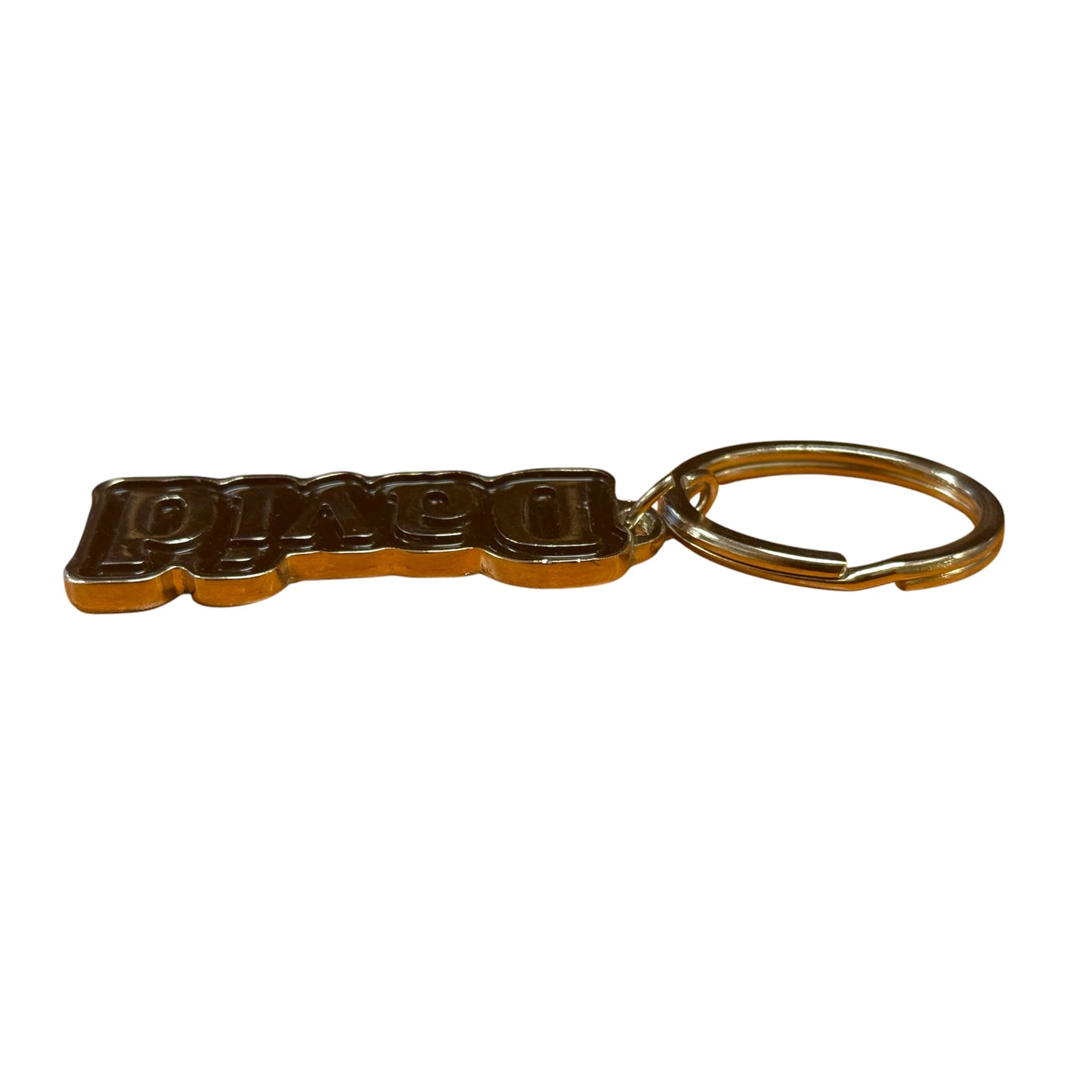 Metal Name Keychain David (Black)
