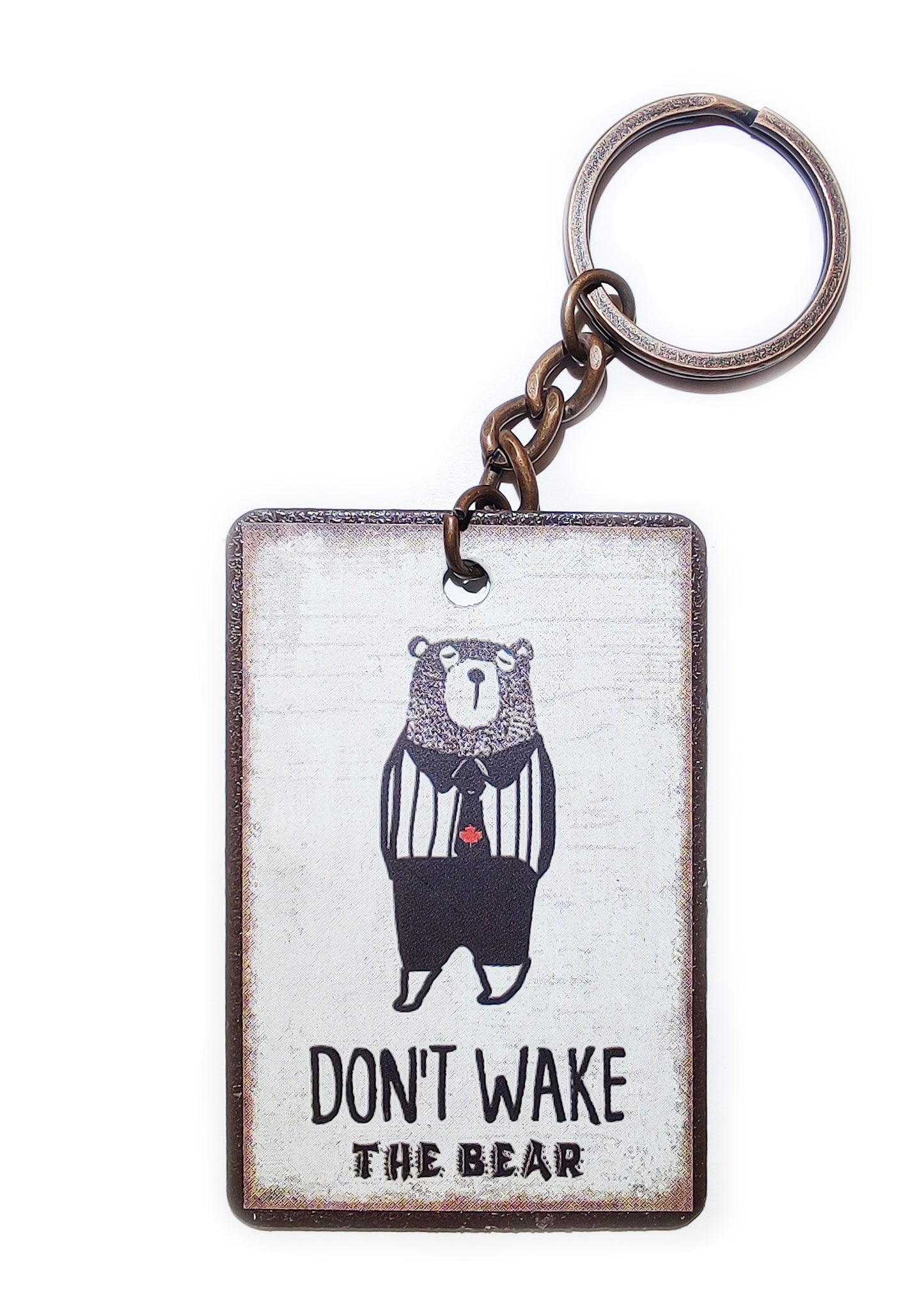 Canada Metal Keychain Bear