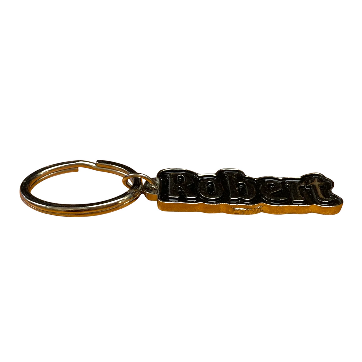 Metal Name Keychain Robert (Black)
