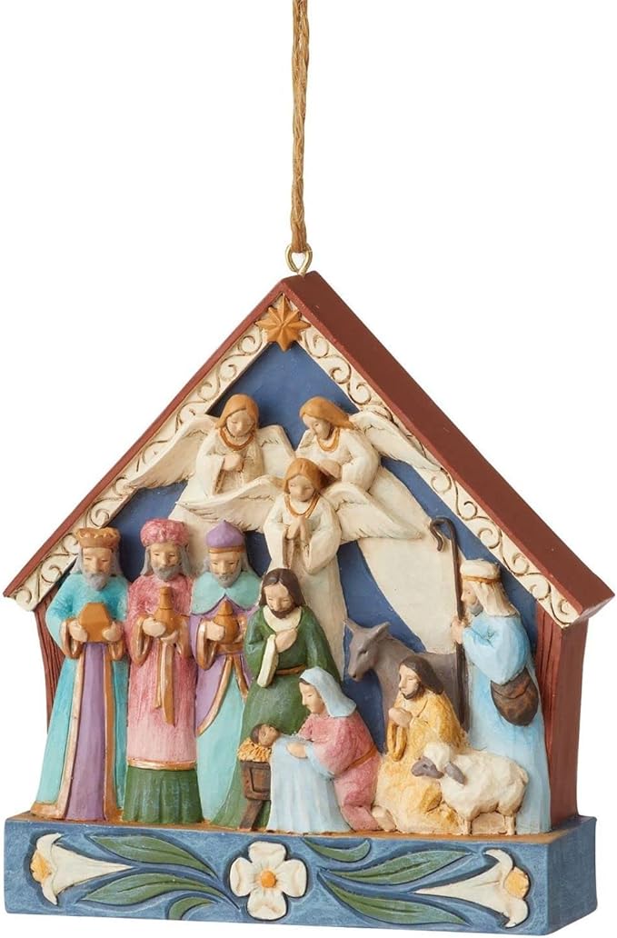 Nativity Stable Hanging Ornament