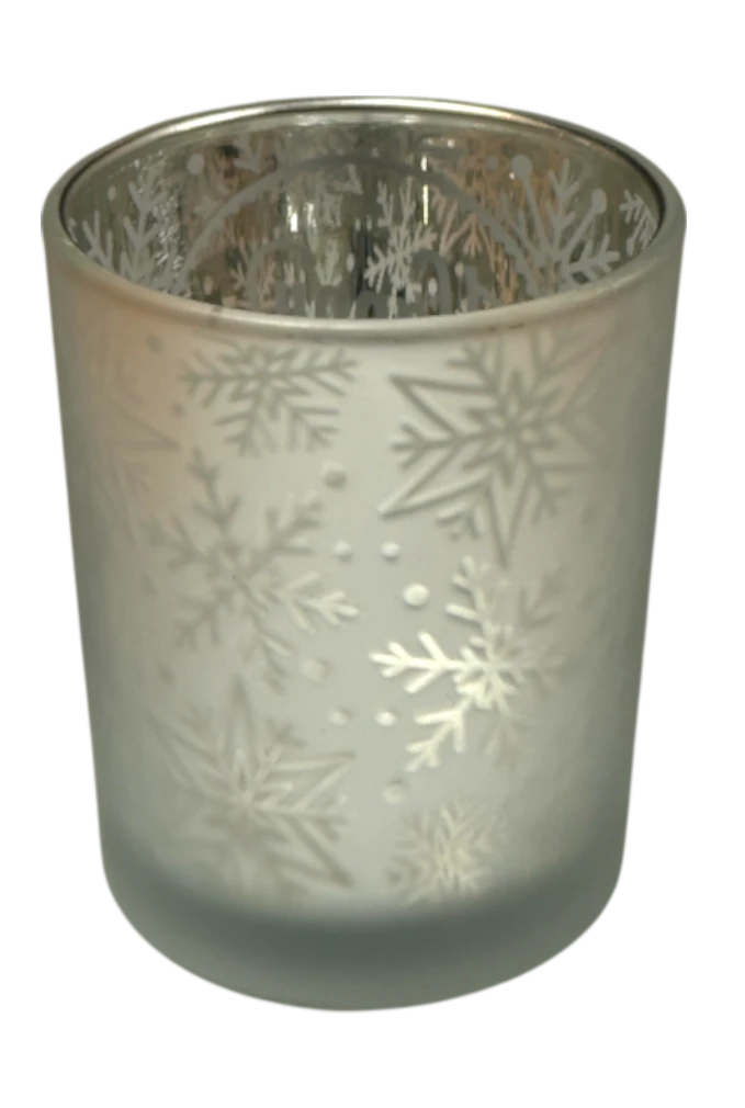 Metallic Candle Pots Happy Holidays