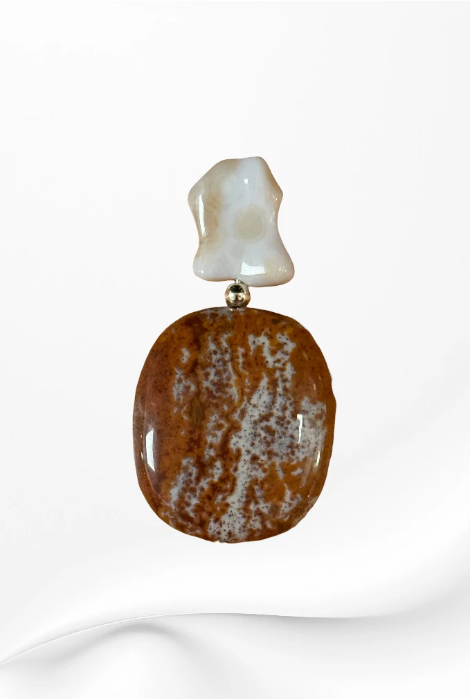 Handmade in Kamloops Pendant Ocean Jasper