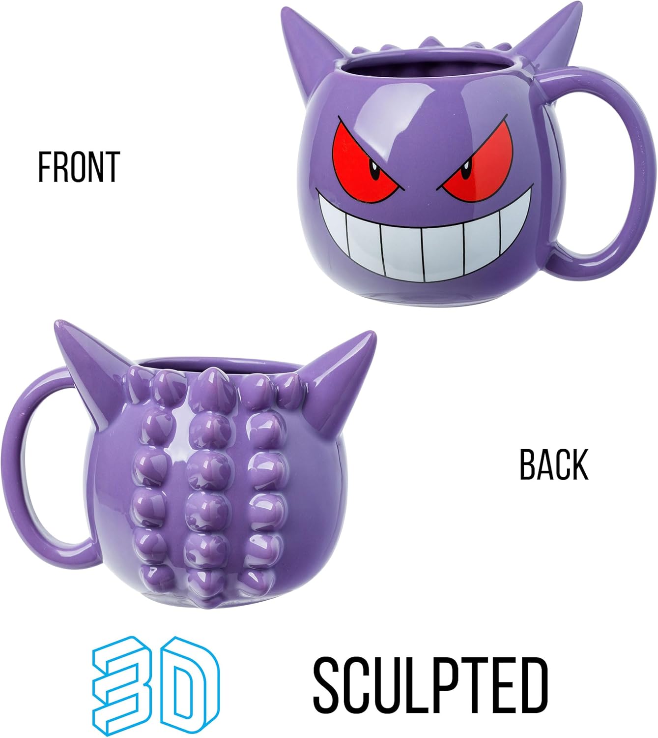 Gengar 3D Sculpted Ceramic Mug