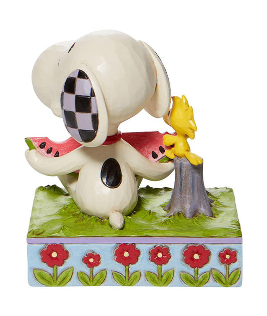 Snoopy and Woodstock Eating Watermelon Figurine