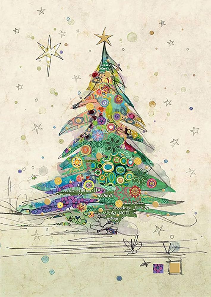 Bug Art Painted Tree Card