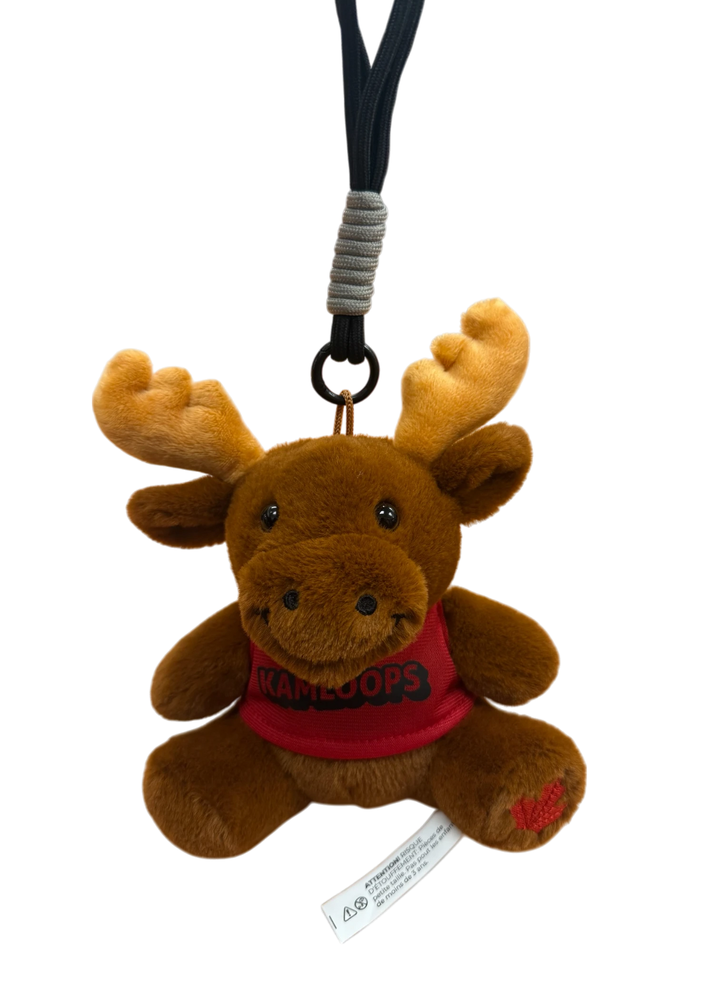 Kamloops Moose Plush Keychain (Red Tee)