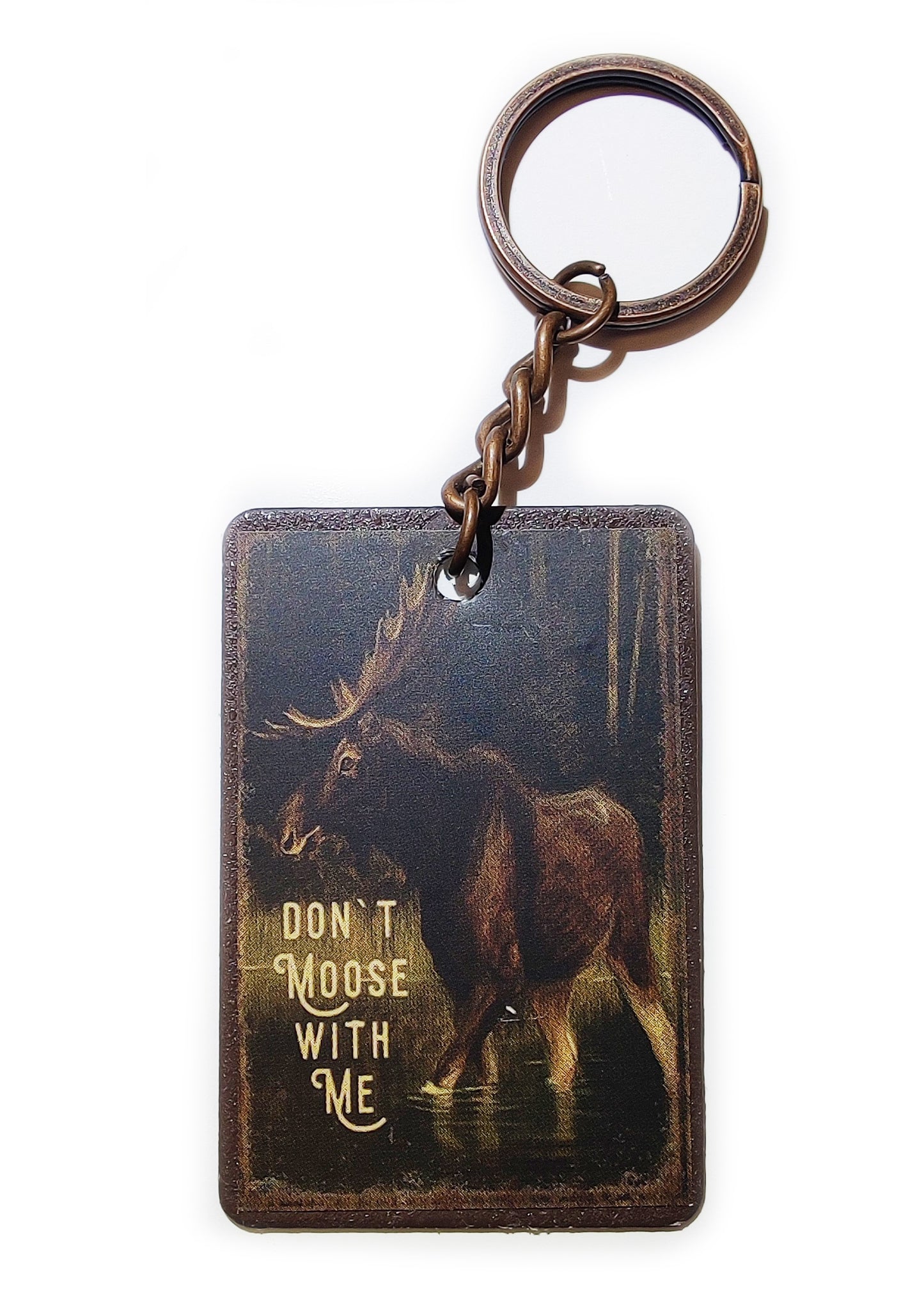Canada Metal Keychain Moose