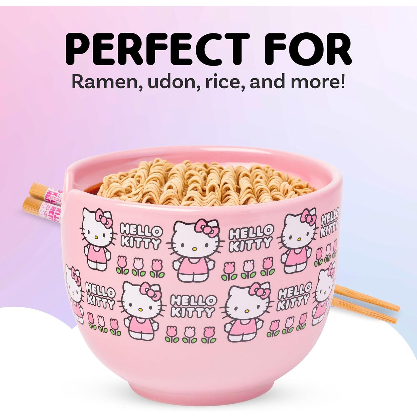 Hello Kitty Flowers Ramen Bowl Set