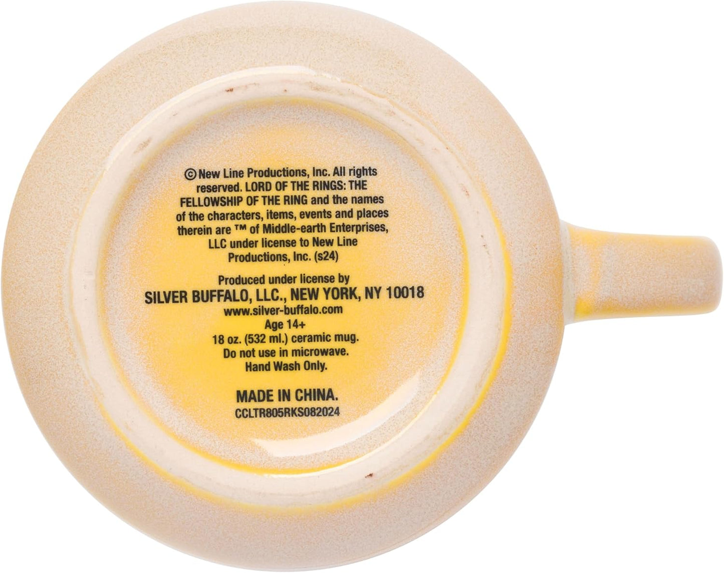The Lord of the Rings Not All Who Wonder are Lost Reactive Glaze Tapered Pottery Mug