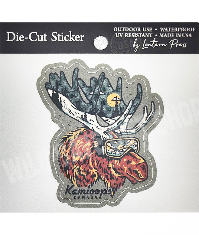 Kamloops Sticker Ski Moose