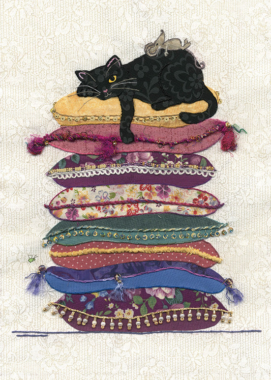 Bug Art Cat Cushion Card