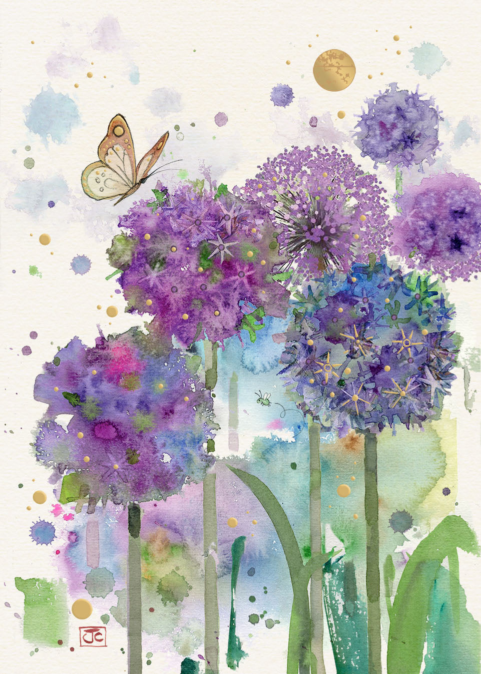 Bug Art Allium Garden Card