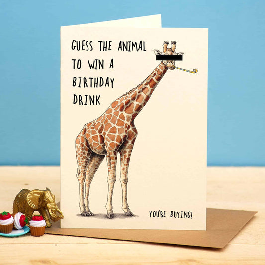 Giraffe Birthday Card