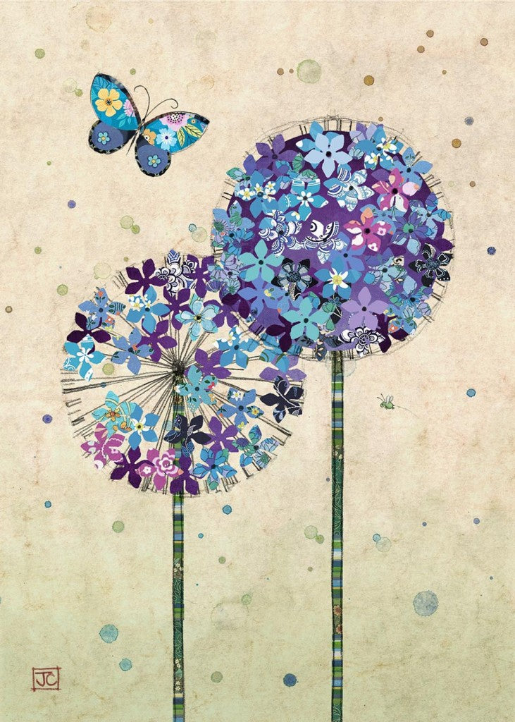 Bug Art Butterfly Alliums Card
