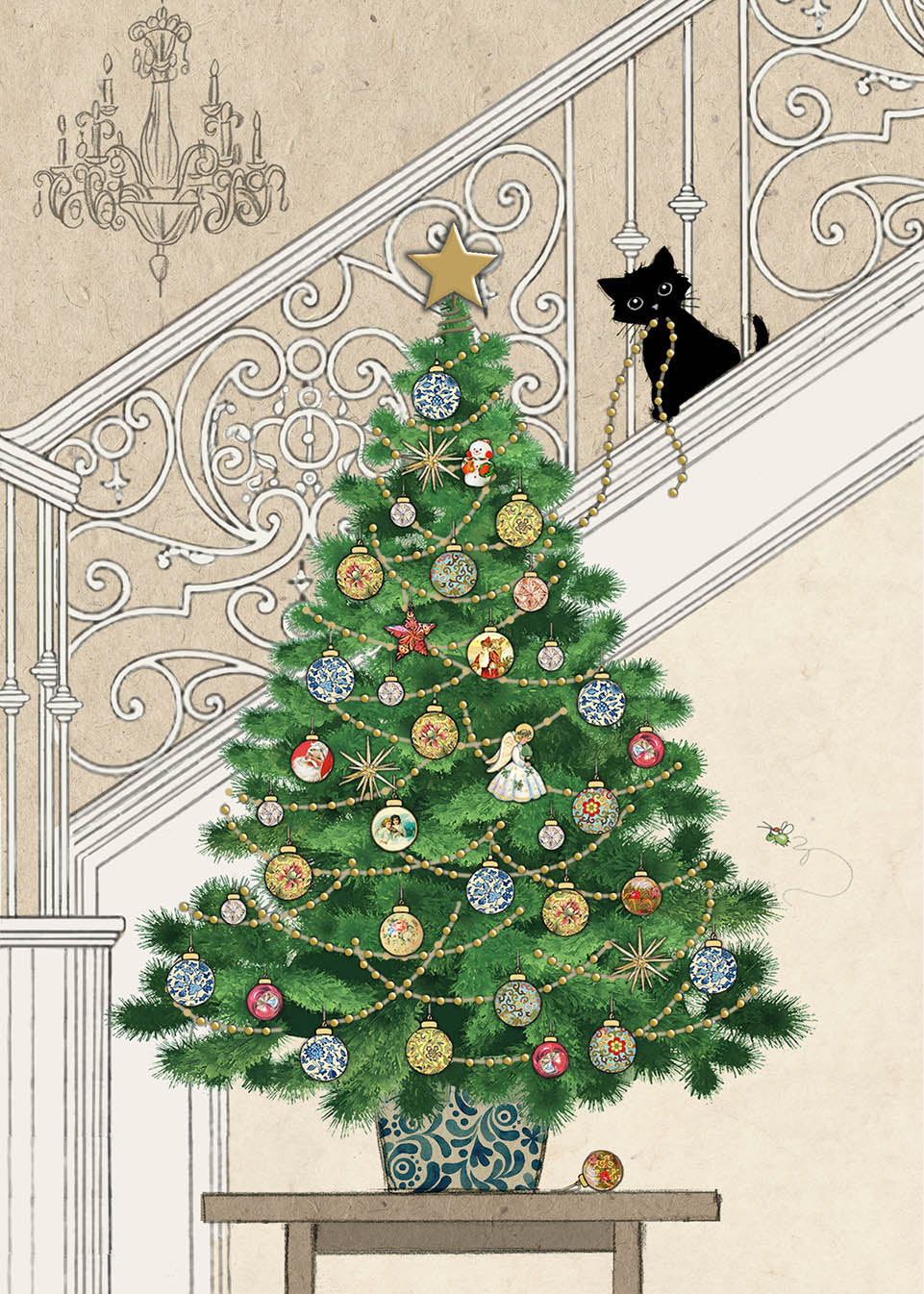 Bug Art Tree Kitty Card