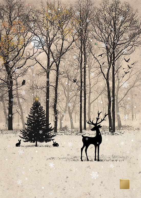 Bug Art Winter Silhouettes Card