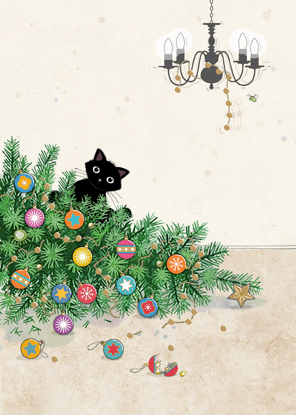 Bug Art Fallen Tree Card