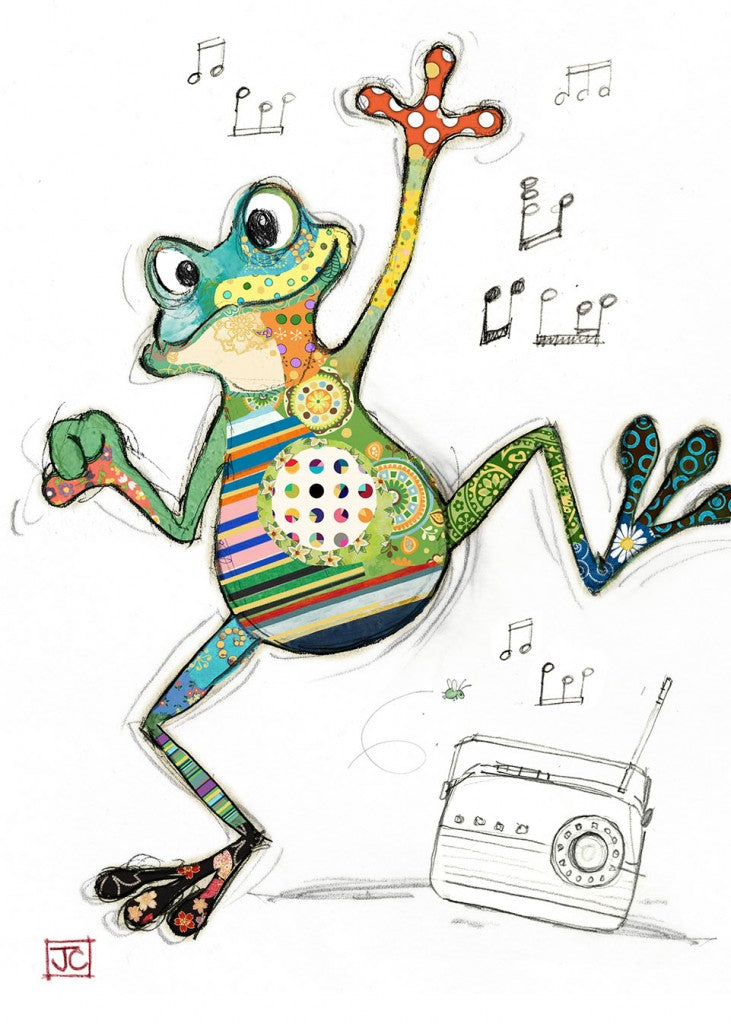Bug Art Freddy Frog Card