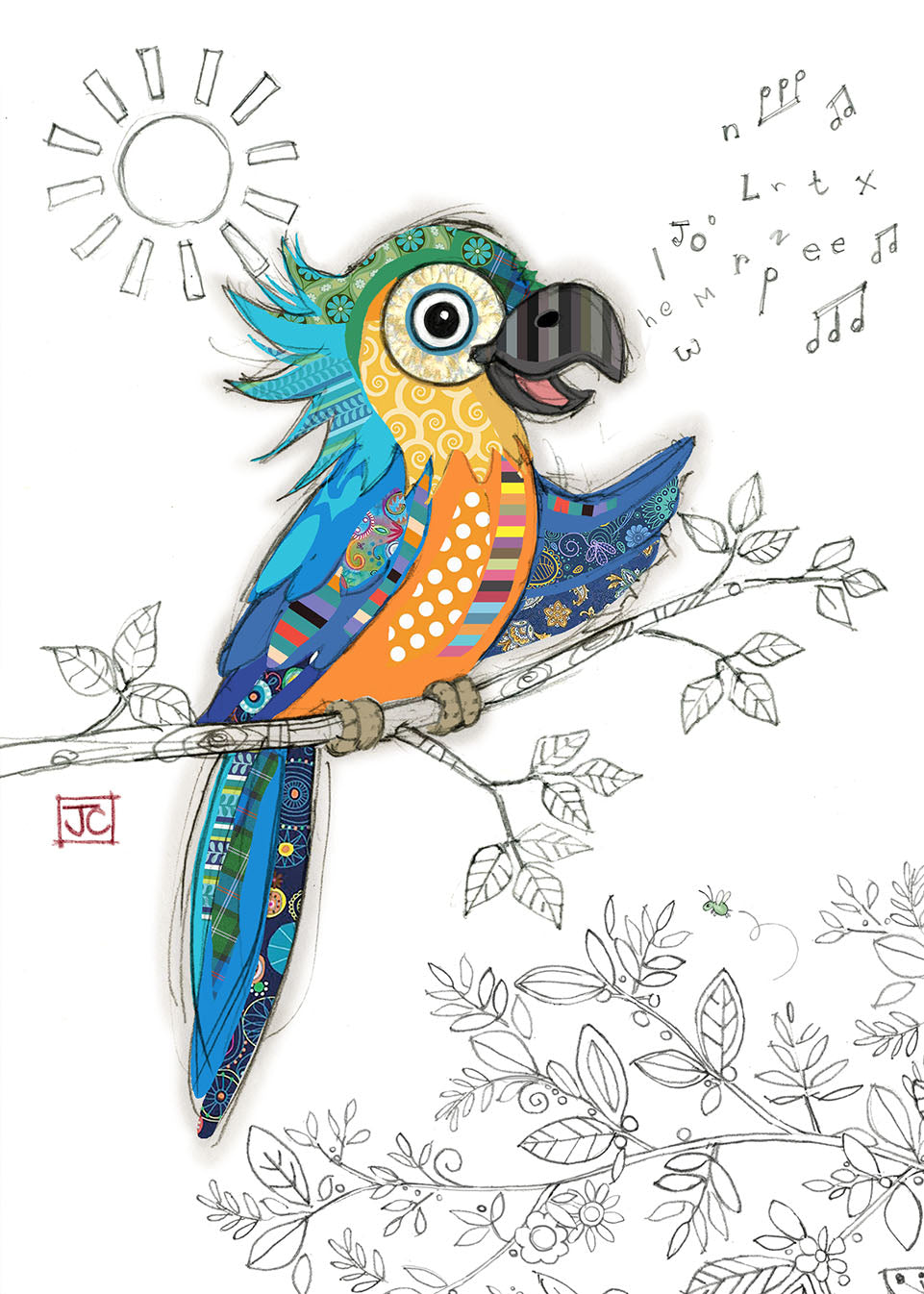 Bug Art Percy Parrot Card