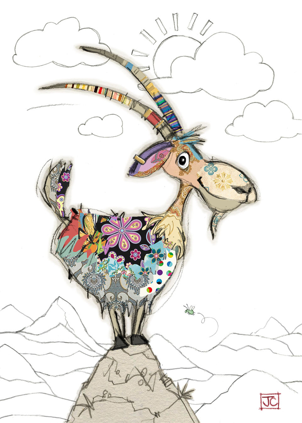Bug Art Gordon Goat Card