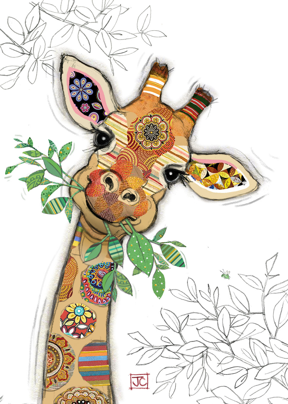Bug Art Gina Giraffe Card