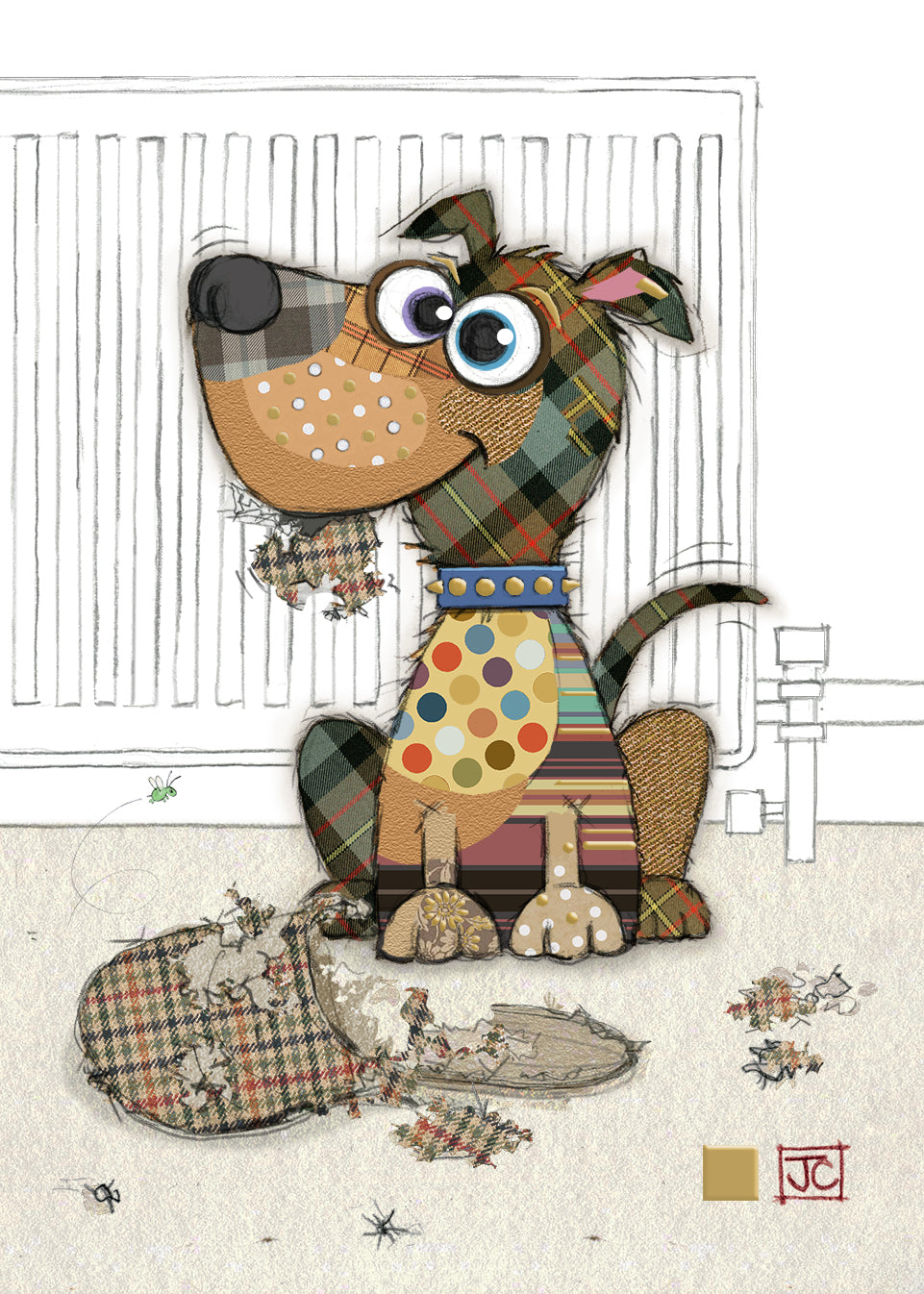 Bug Art Patches Puppy Card