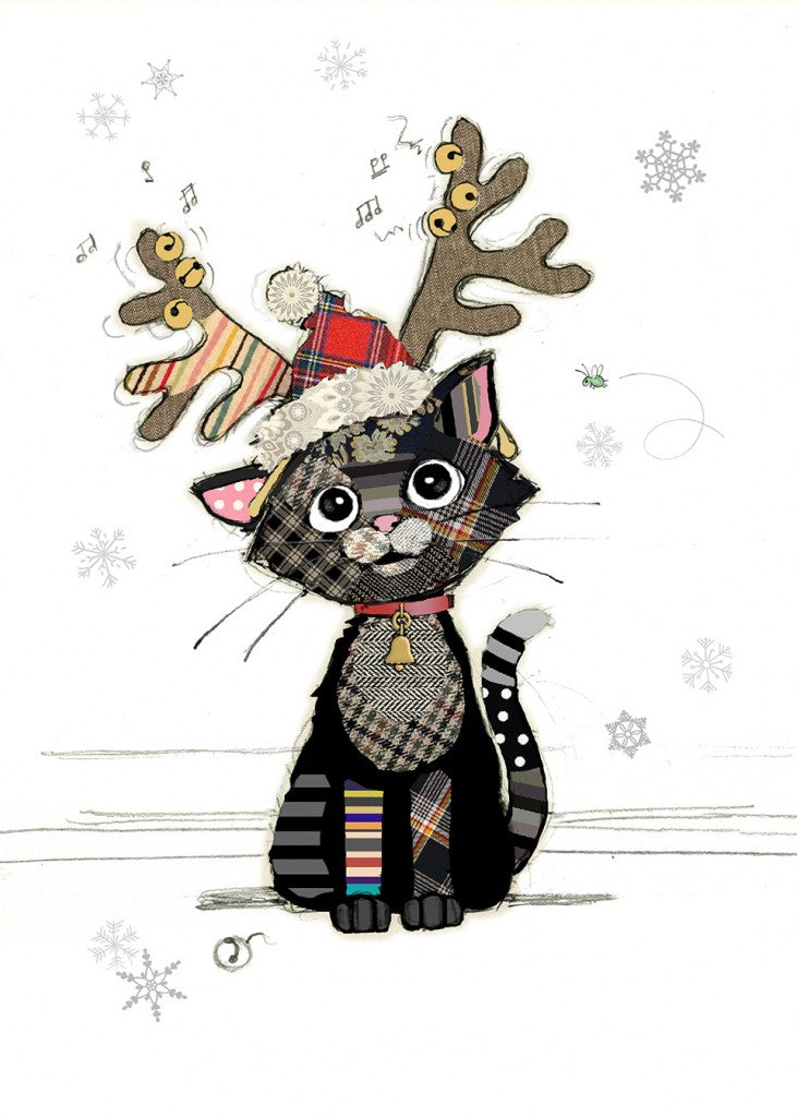 Bug Art Kitten Antlers Card