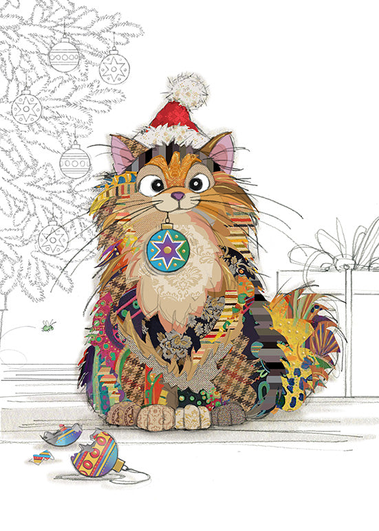 Bug Art Cat Baubles Card