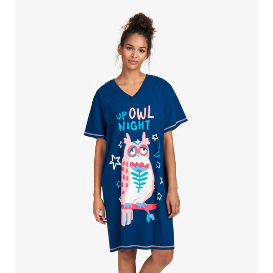 Up Owl All Night Ladies Sleepshirt