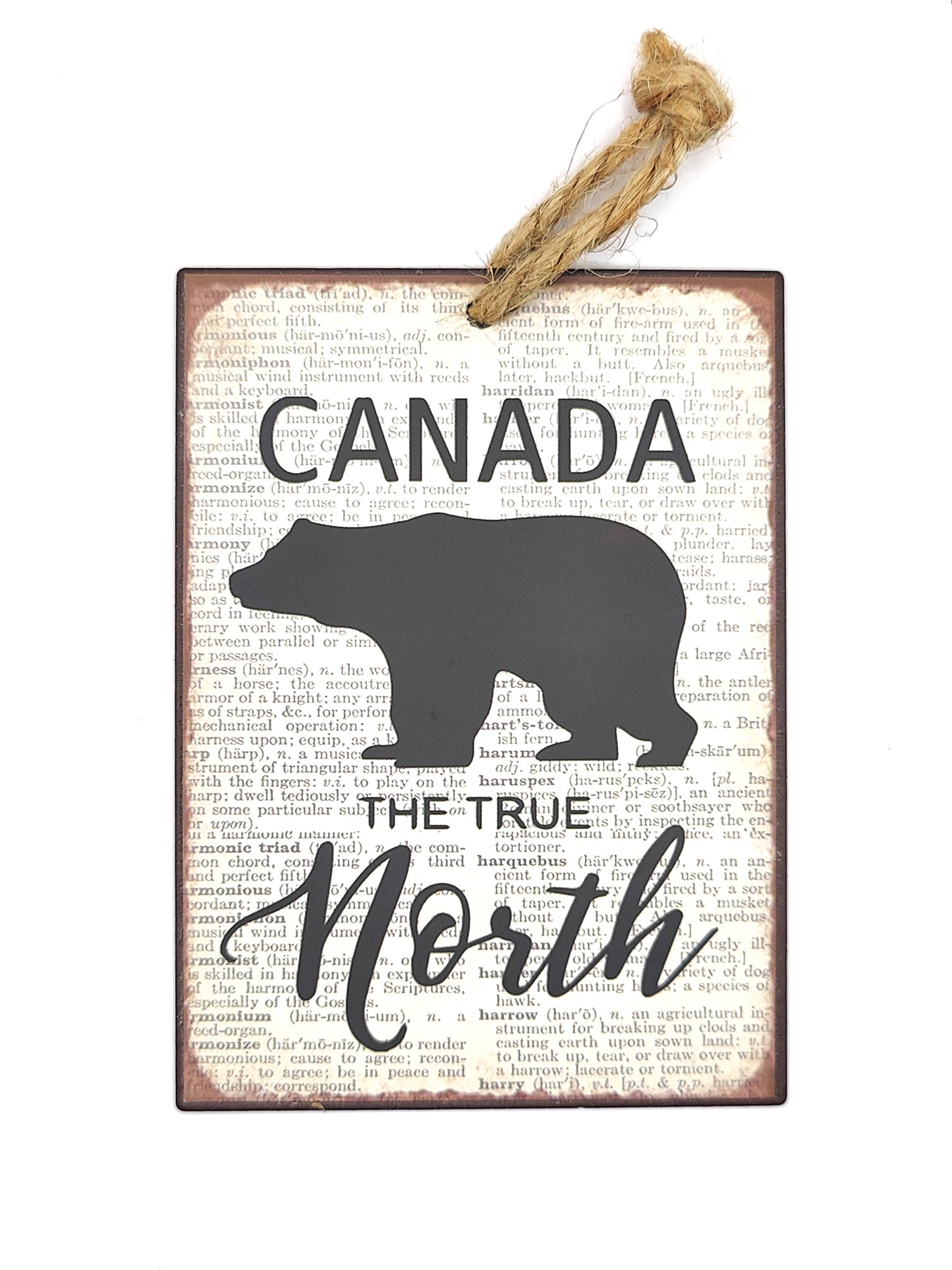 Metal Sign Canada True North Bear