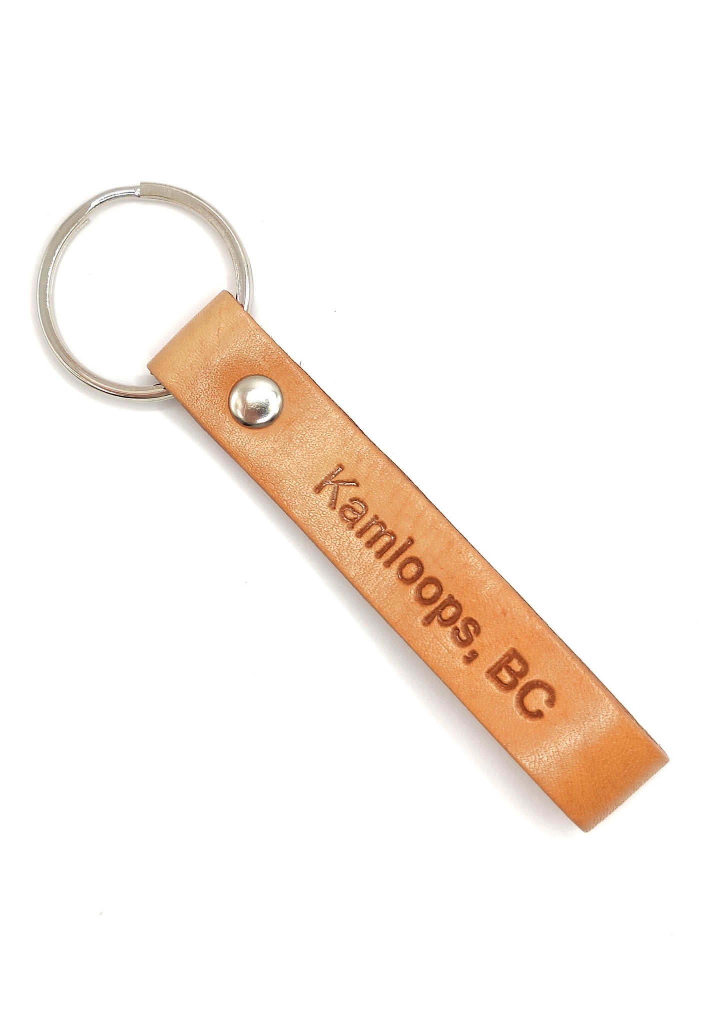 Kamloops/Canada Keychain Leather
