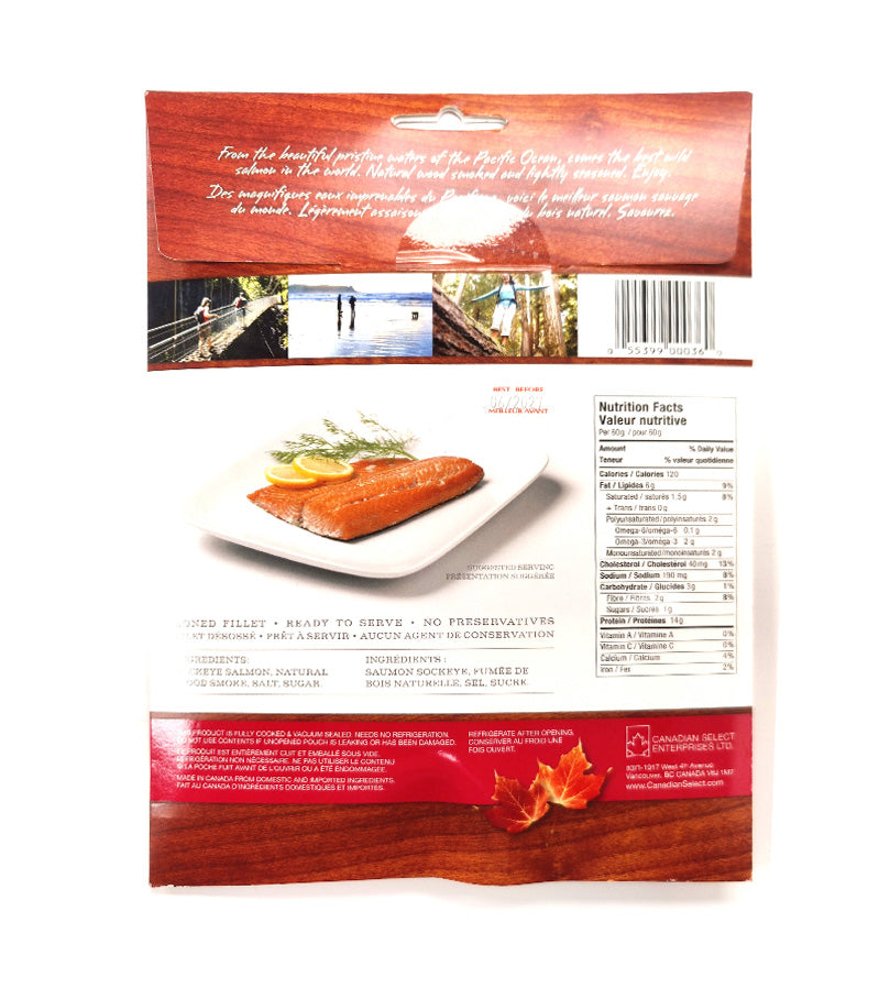 Smoked Wild Sockeye Salmon 8oz