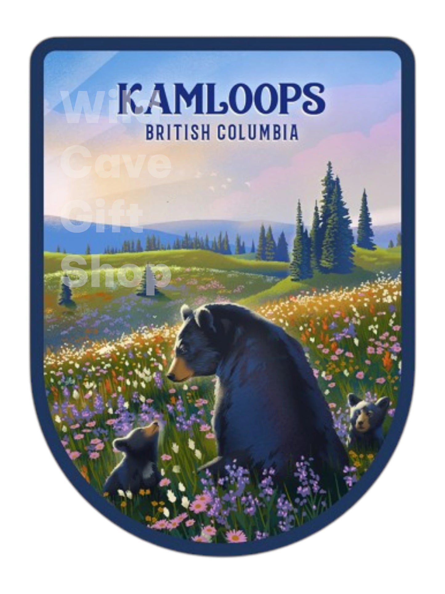 Kamloops Sticker Bear Family in Field