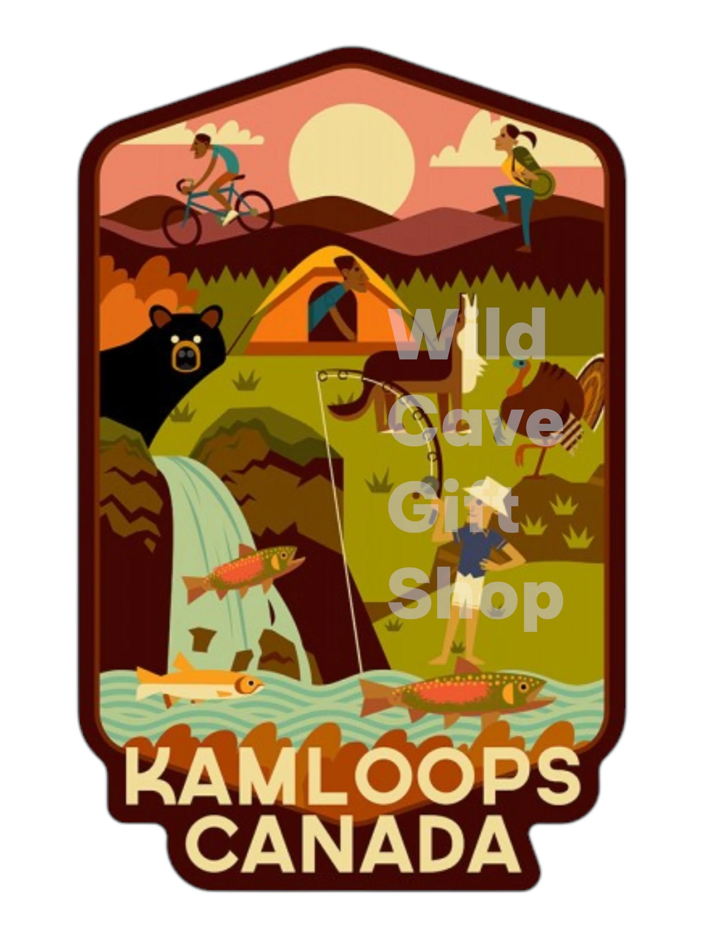 Kamloops Sticker Geometric